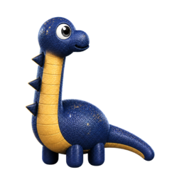The cosmic Ploposaurus mascot variant, deep purple speckled with star-like points