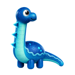 The ocean Ploposaurus mascot variant, sea-foam teal with a lighter belly